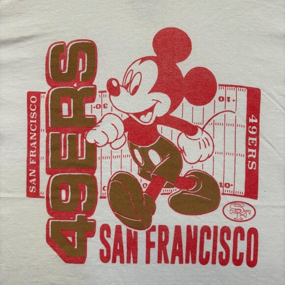 Disney x San Francisco 49ers Mickey Mouse Oversized Tee L - Picture 2 of 4